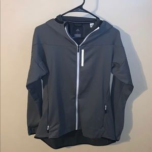 Large adidas grey jacket with fleece inside